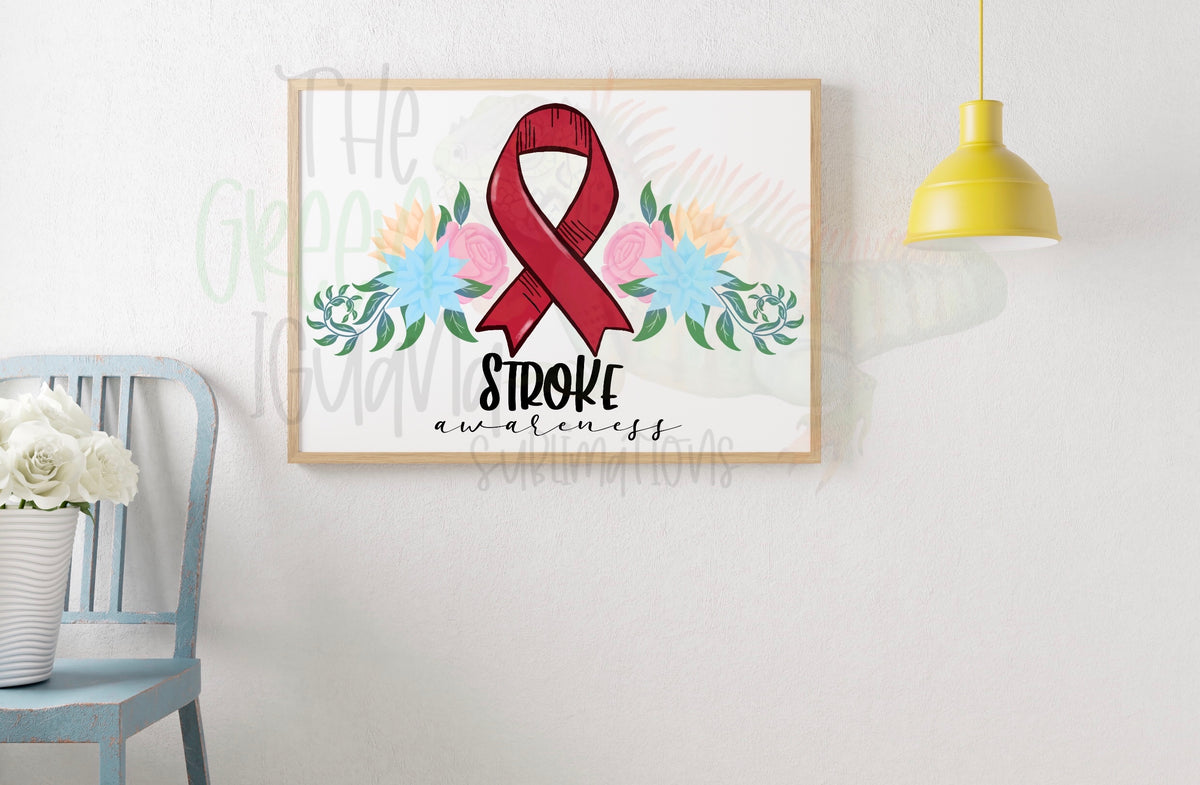 Stroke awareness DIGITAL – The Green Iguana Sublimations