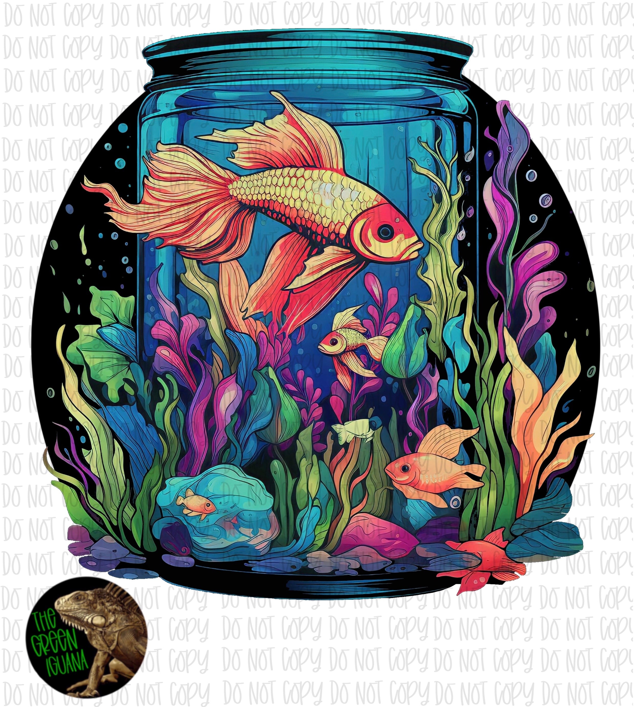 Fish with vibrant plants - DIGITAL