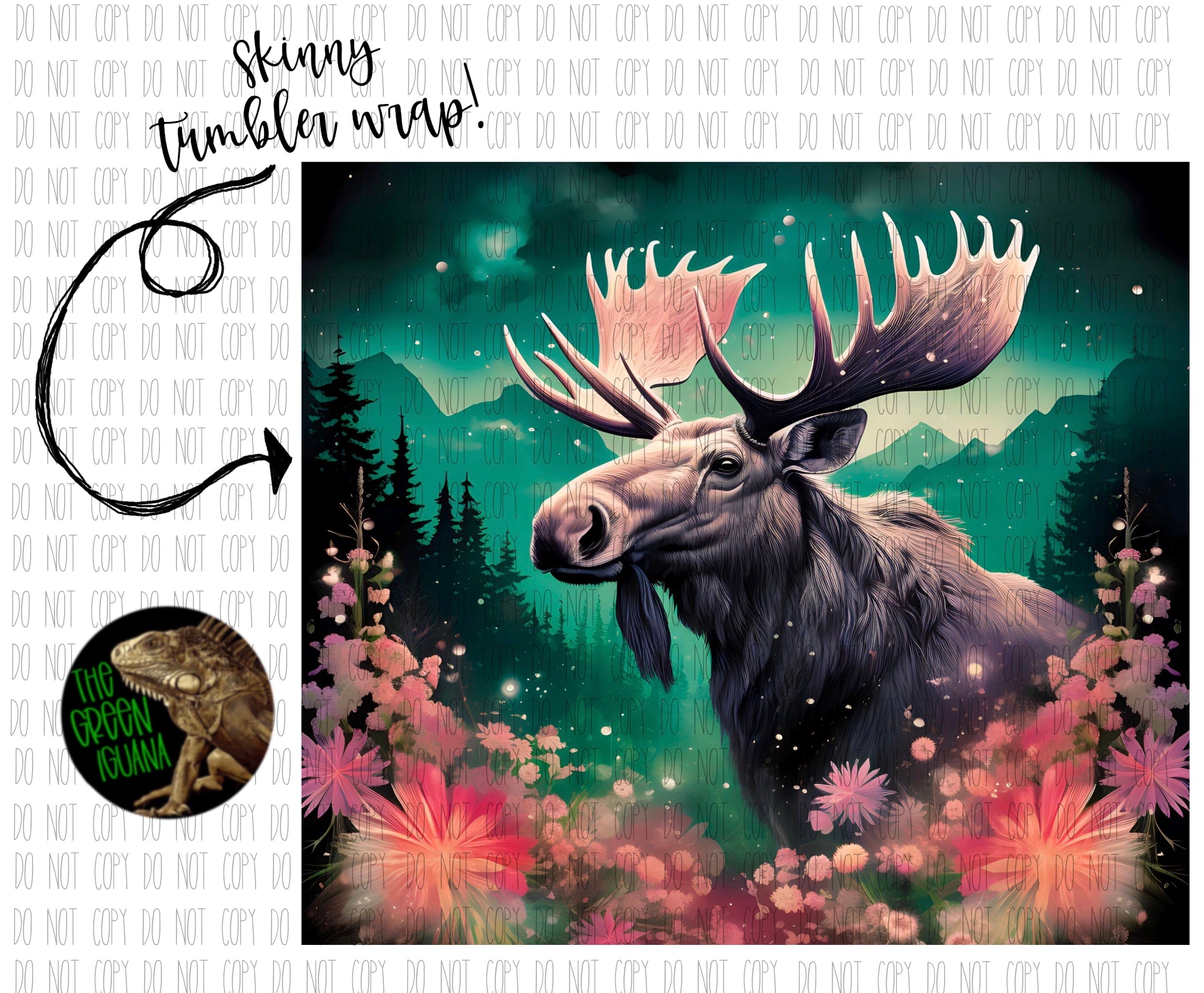 Beautiful moose 20oz tumbler wrap - DIGITAL