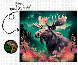Beautiful moose 20oz tumbler wrap - DIGITAL