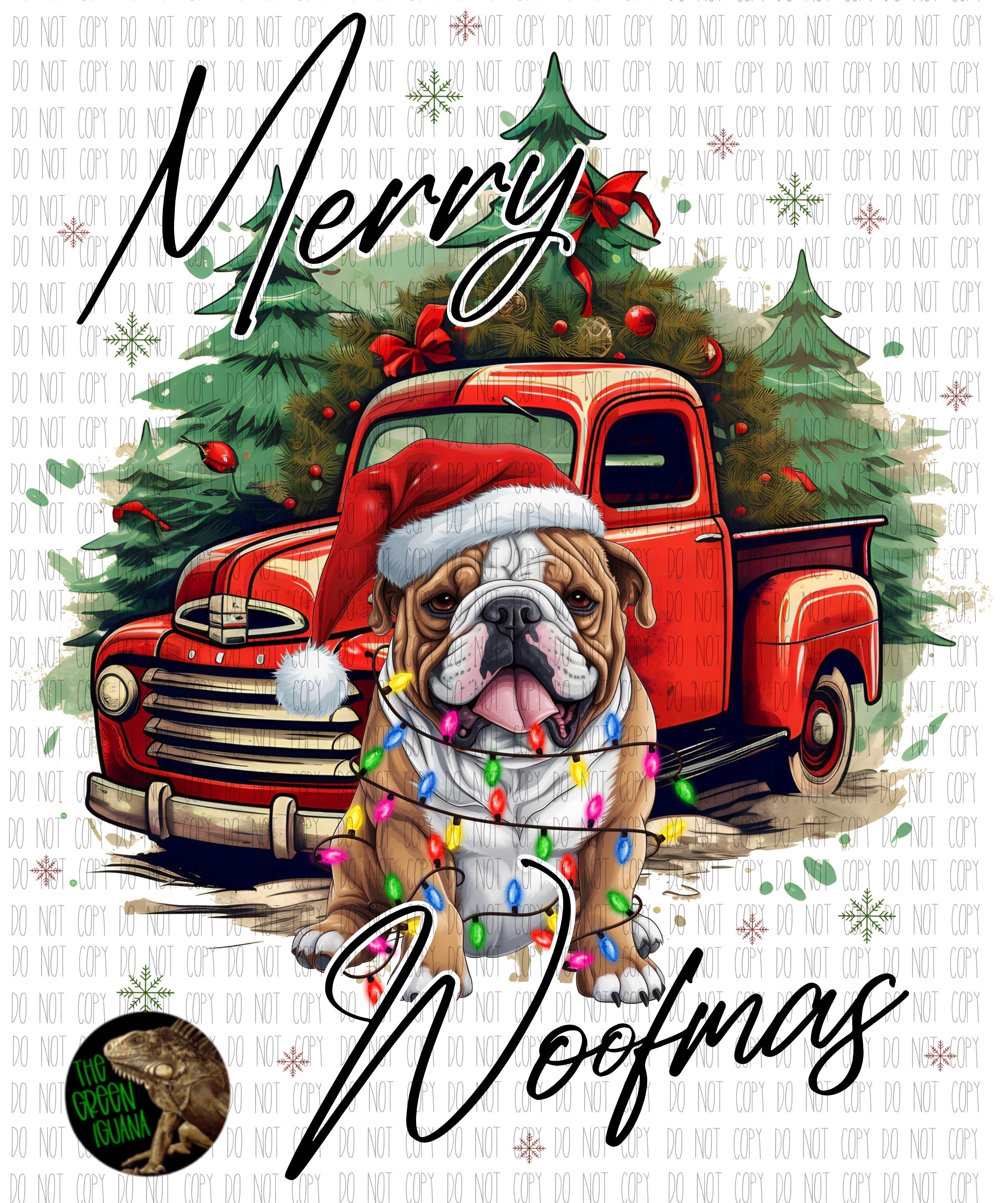 Merry Woofmas with Bulldog- DIGITAL
