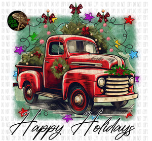 Happy Holidays (Christmas truck) - DIGITAL