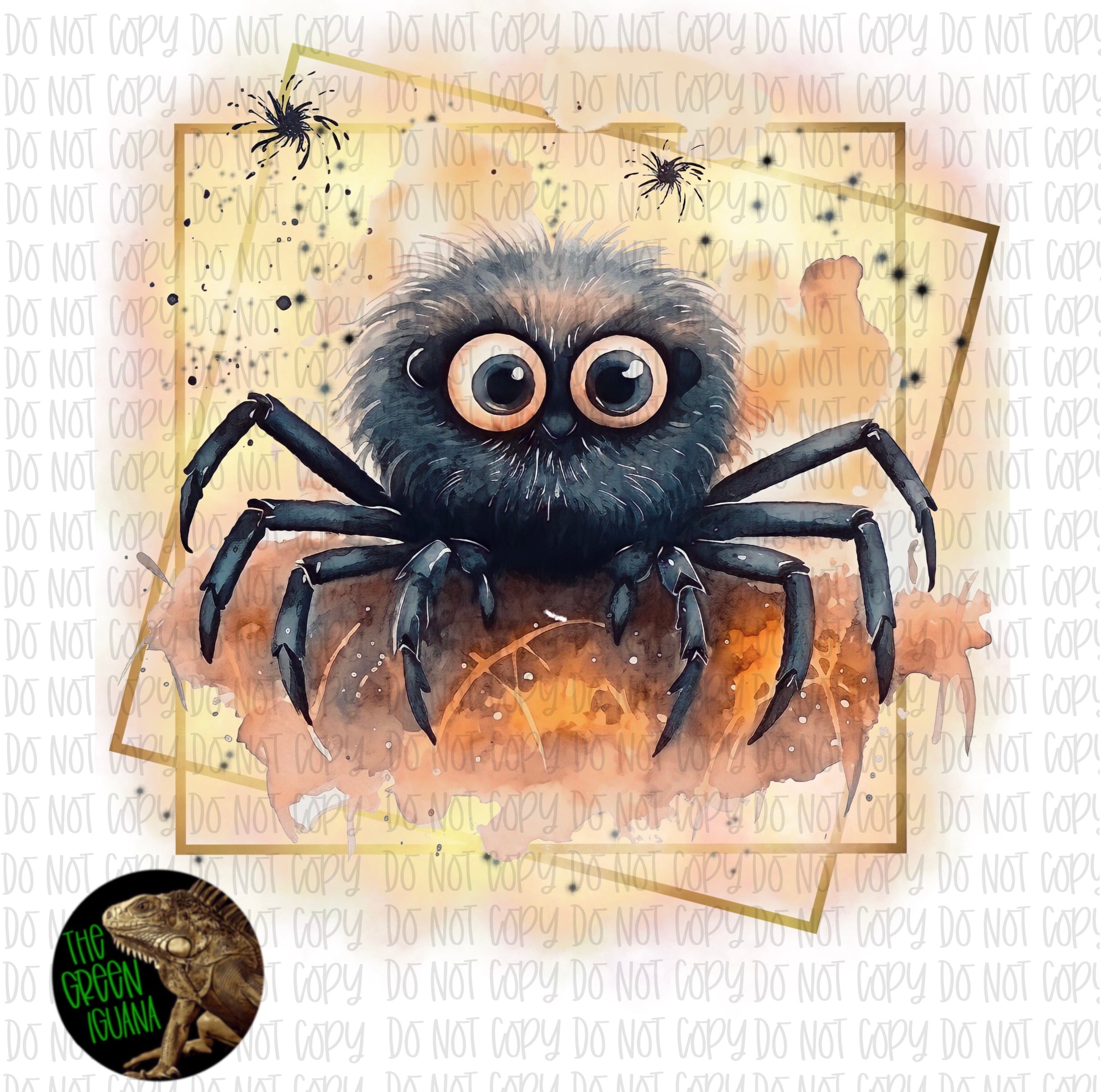 Cute spider with frame - DIGITAL