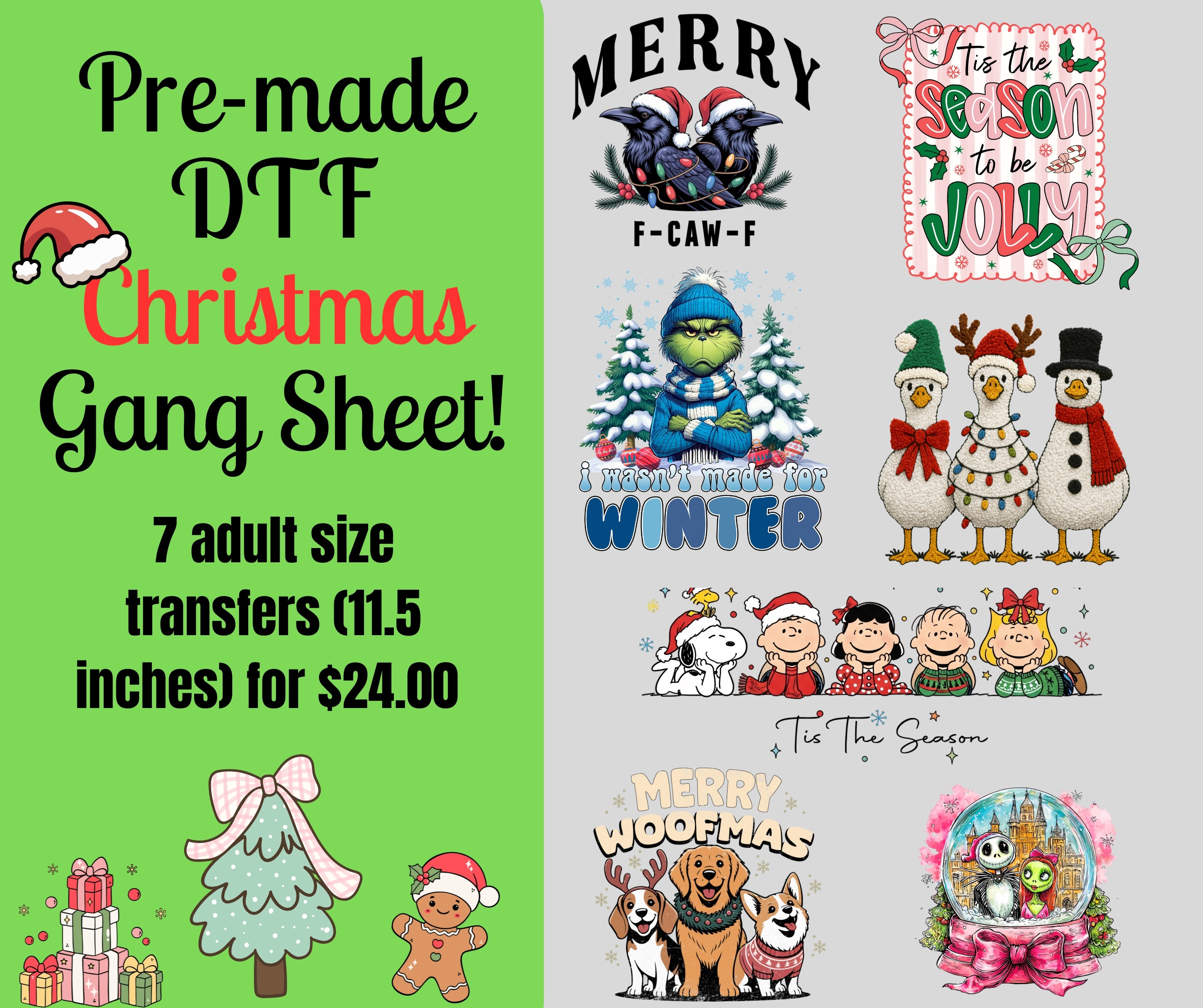 Pre-made Christmas Gang Sheet (1)