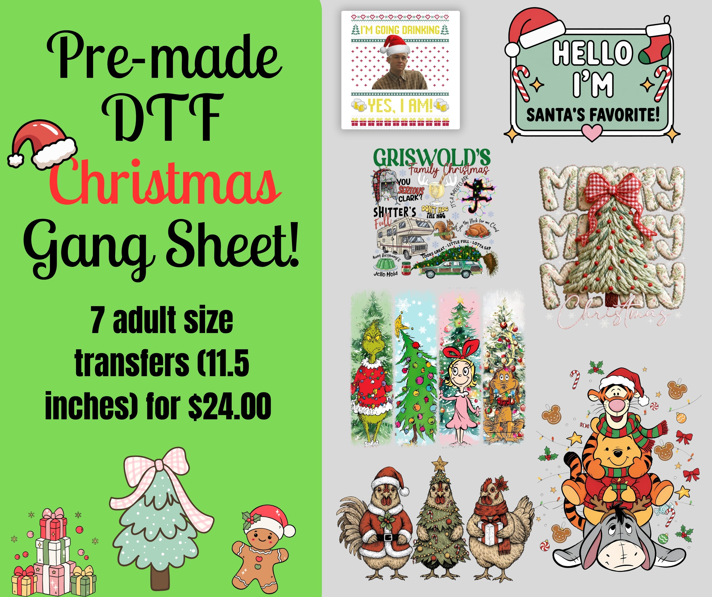 Pre-made Christmas Gang Sheet (2)