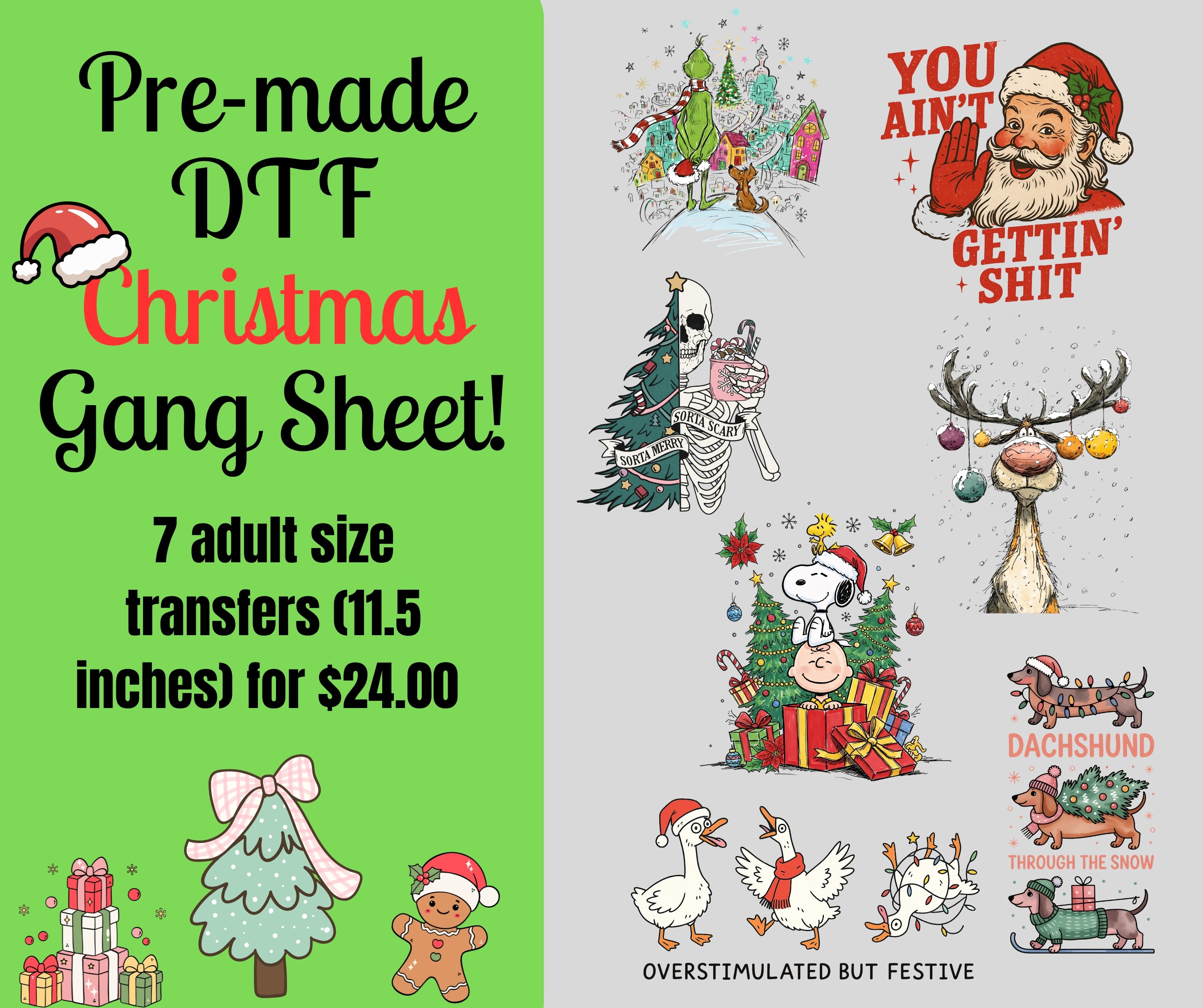 Pre-made Christmas Gang Sheet (4)