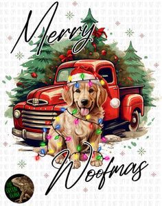 Merry Woofmas with Golden Retriever - DIGITAL