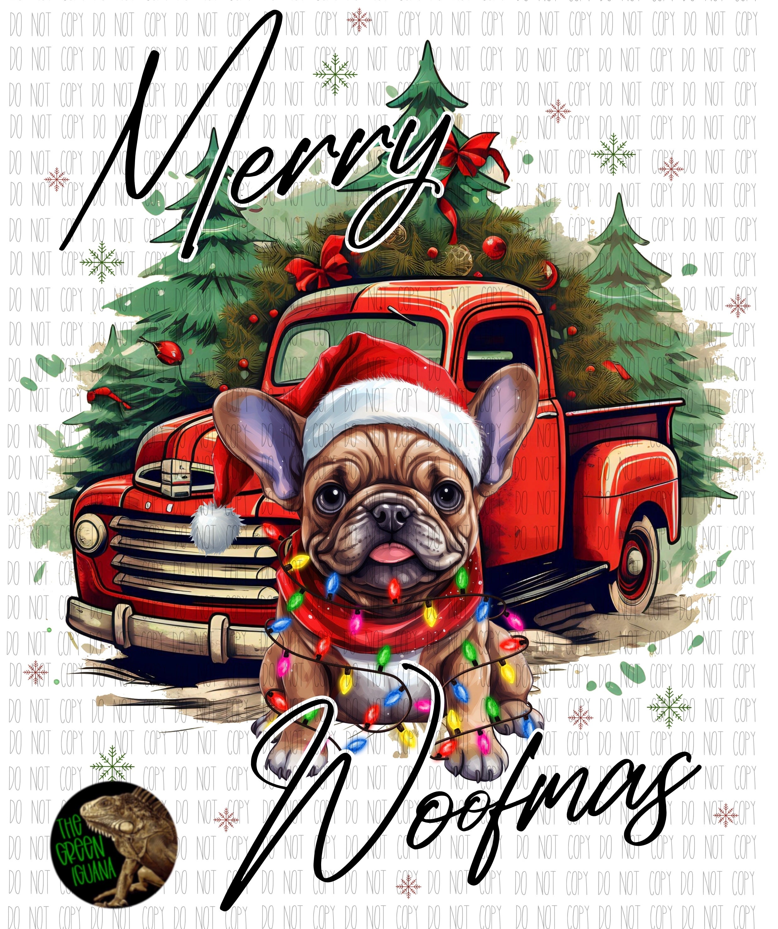 Merry Woofmas with Frenchie - DIGITAL