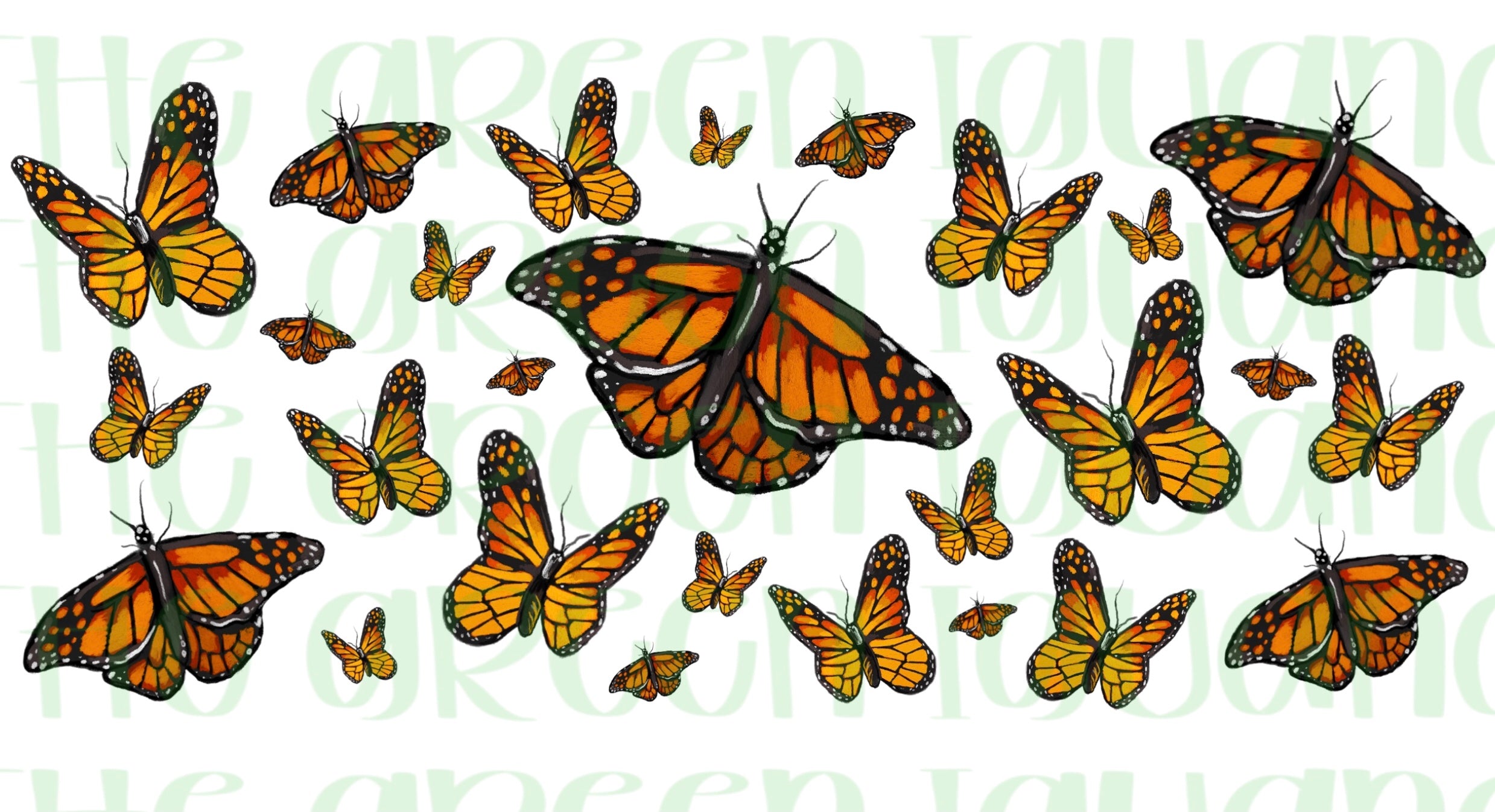 Butterfly 16oz libby wrap - DIGITAL