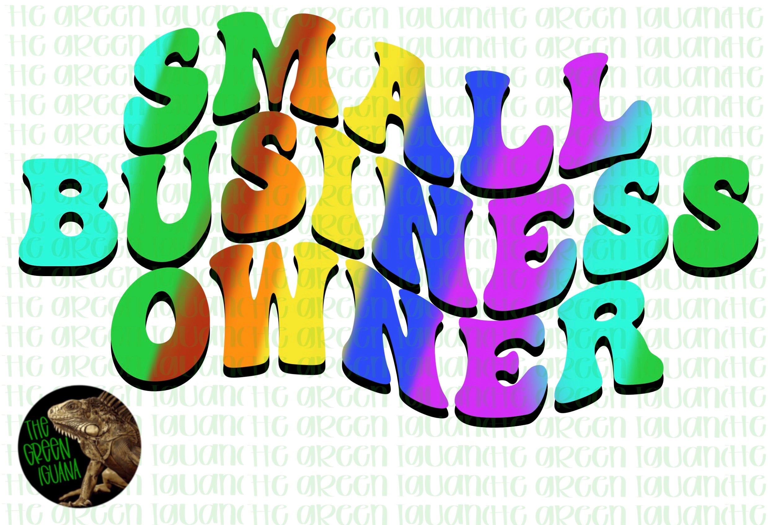 Small Business Owner (wavy rainbow) - DIGITAL