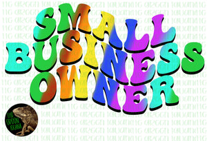 Small Business Owner (wavy rainbow) - DIGITAL