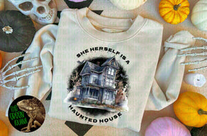 She herself is a haunted house - DTF transfer