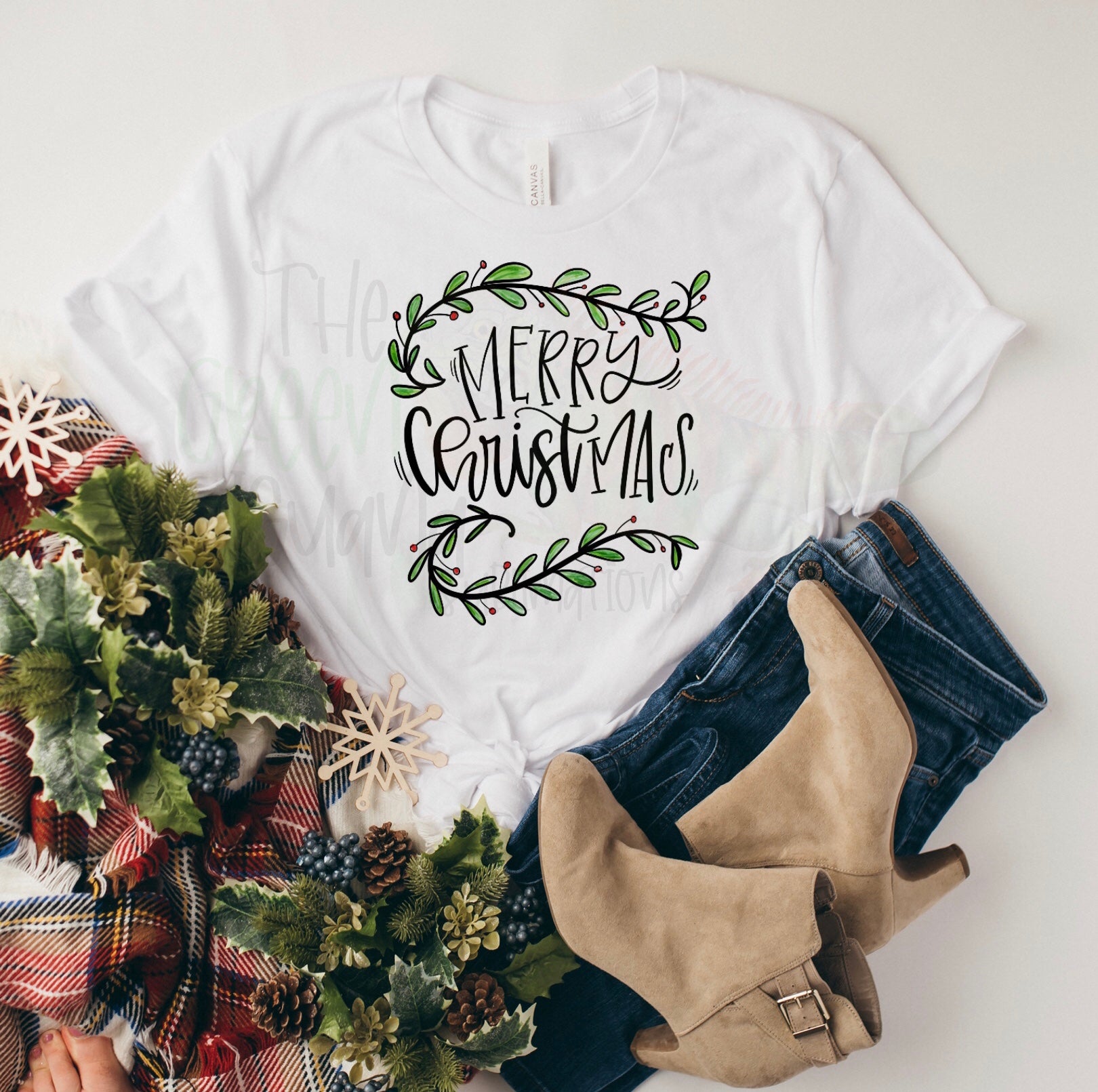 Merry Christmas - hand lettered