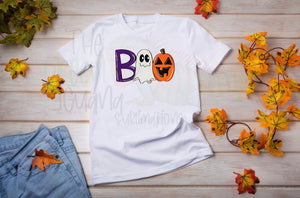 BOO (pumpkin & ghost)