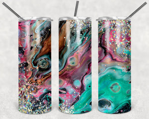 Holographic marble - Tumbler wrap 20oz skinny