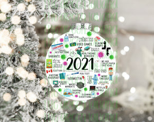 2021 Covid Christmas ornament DIGITAL