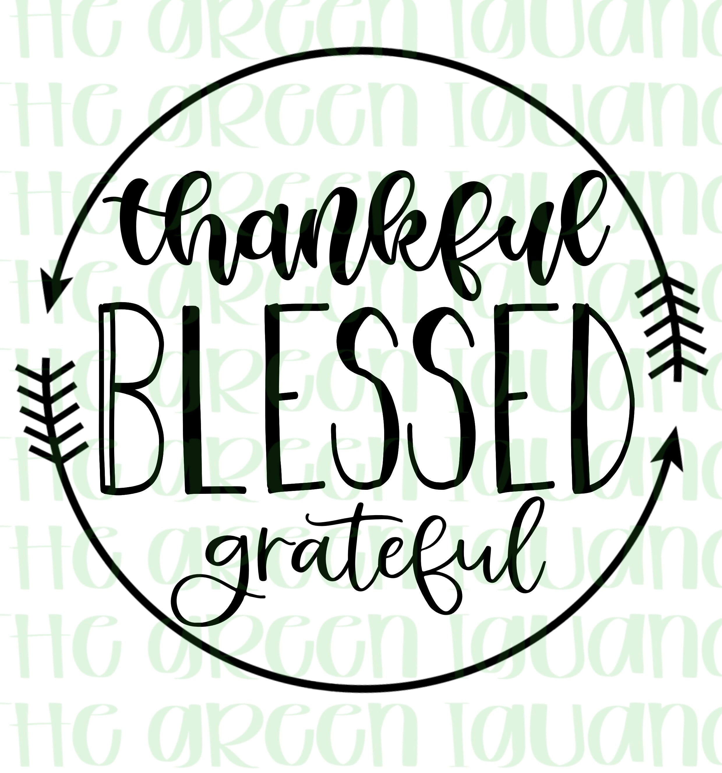 thankful, blessed, grateful - DIGITAL