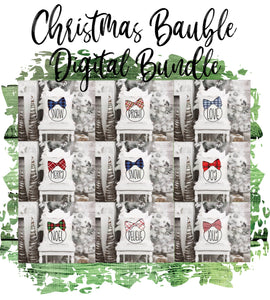 Christmas Bauble DIGITAL BUNDLE (9 files)
