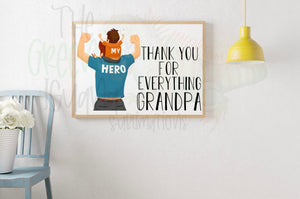 Thank you for everything grandpa - DTF transfer