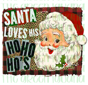 Santa loves his Ho Ho Ho’s - DTF transfer