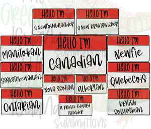 The ultimate Canadian name tag DIGITAL BUNDLE (12 files)