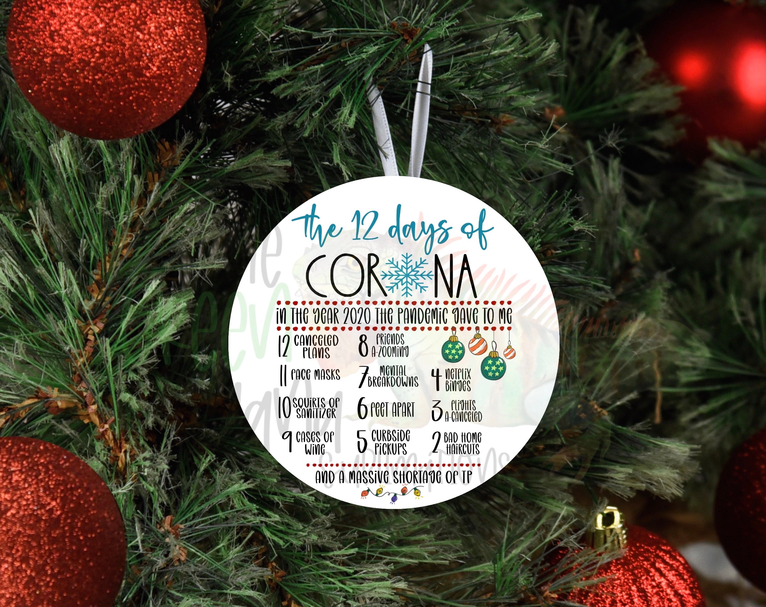 12 days of Corona ornament (round style)