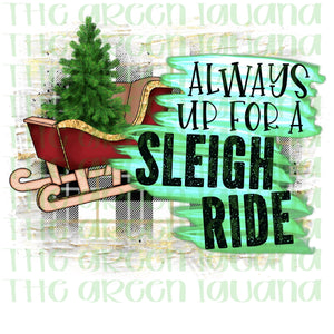 Always up for a sleigh ride
