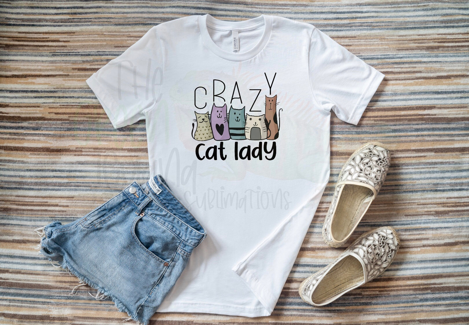 Crazy cat lady DTF transfer