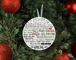 On a more positive note COVID Christmas ornament (round style)