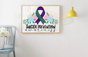 Suicide prevention awareness DTF transfer
