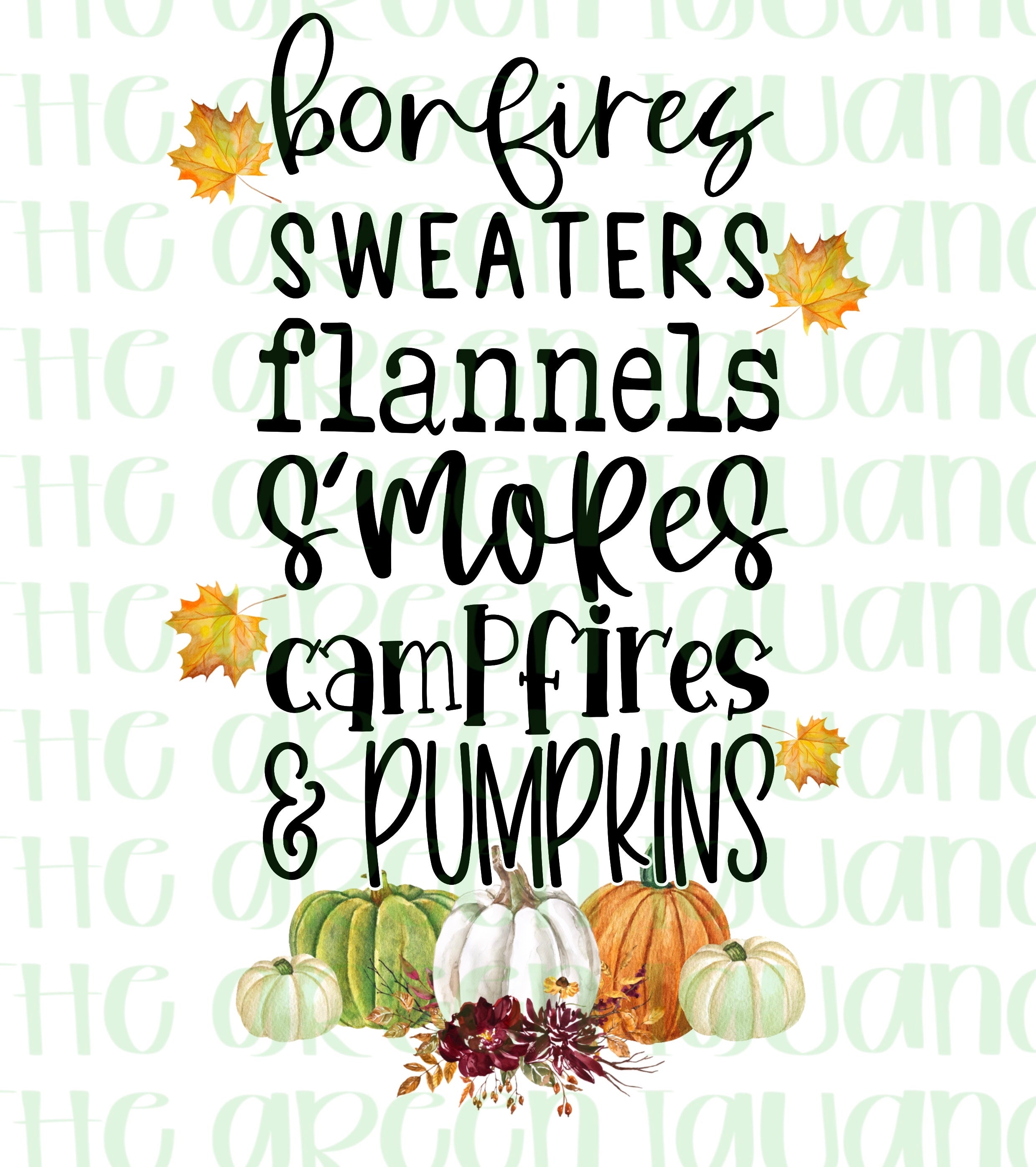 Bonfires, sweaters, flannels, s’mores, campfires & pumpkins - DIGITAL