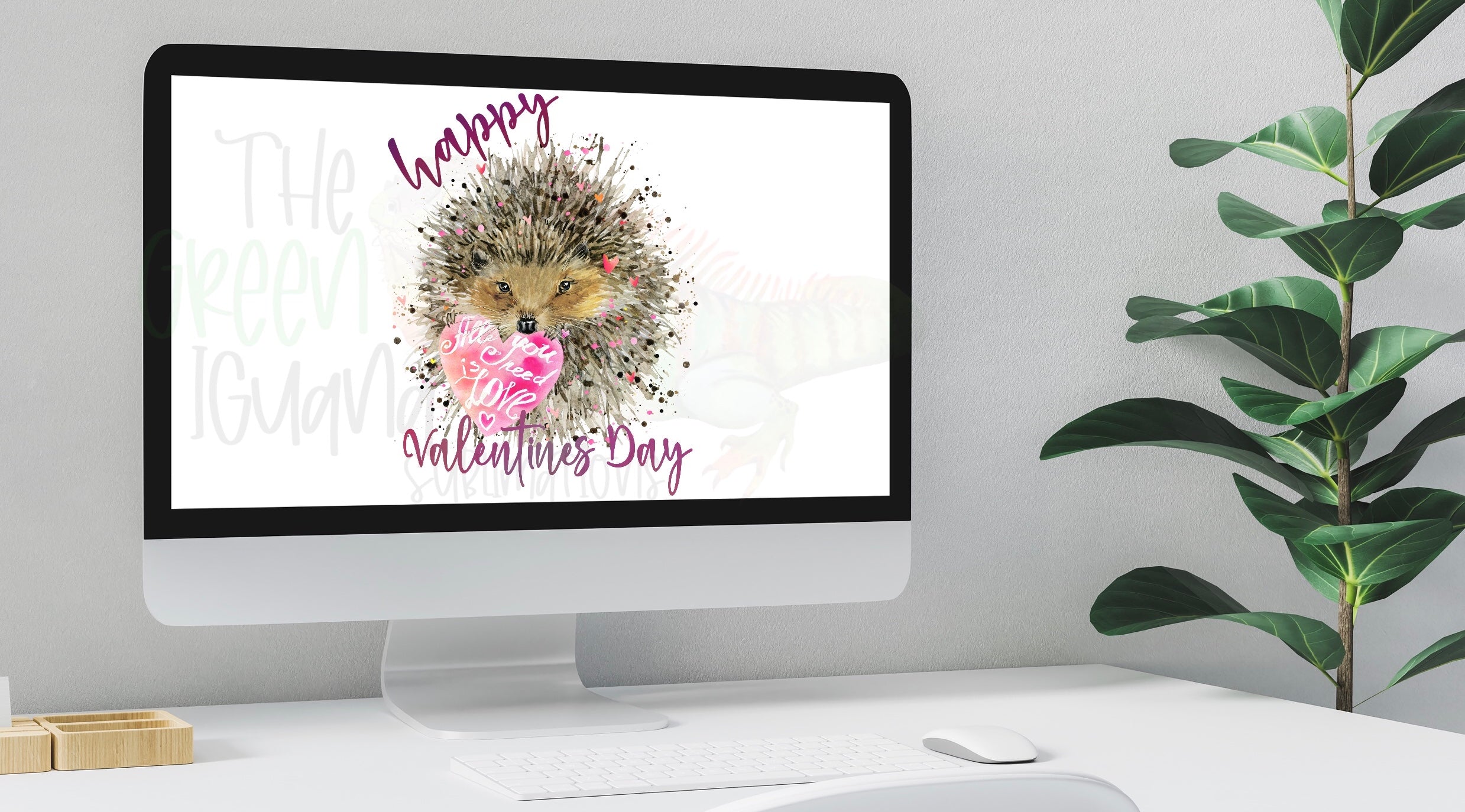 Happy Valentines Day hedgehog