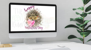 Happy Valentines Day hedgehog