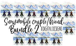 Snowmobile couple/friends DIGITAL BUNDLE II (11 files)