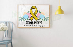 Spina bifida awareness DTF transfer