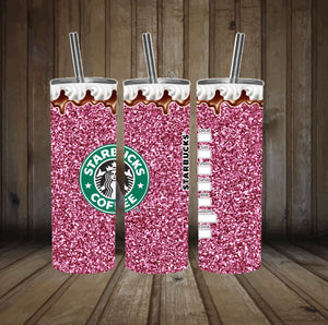 Glitter Starbucks - Tumbler wrap 20oz skinny