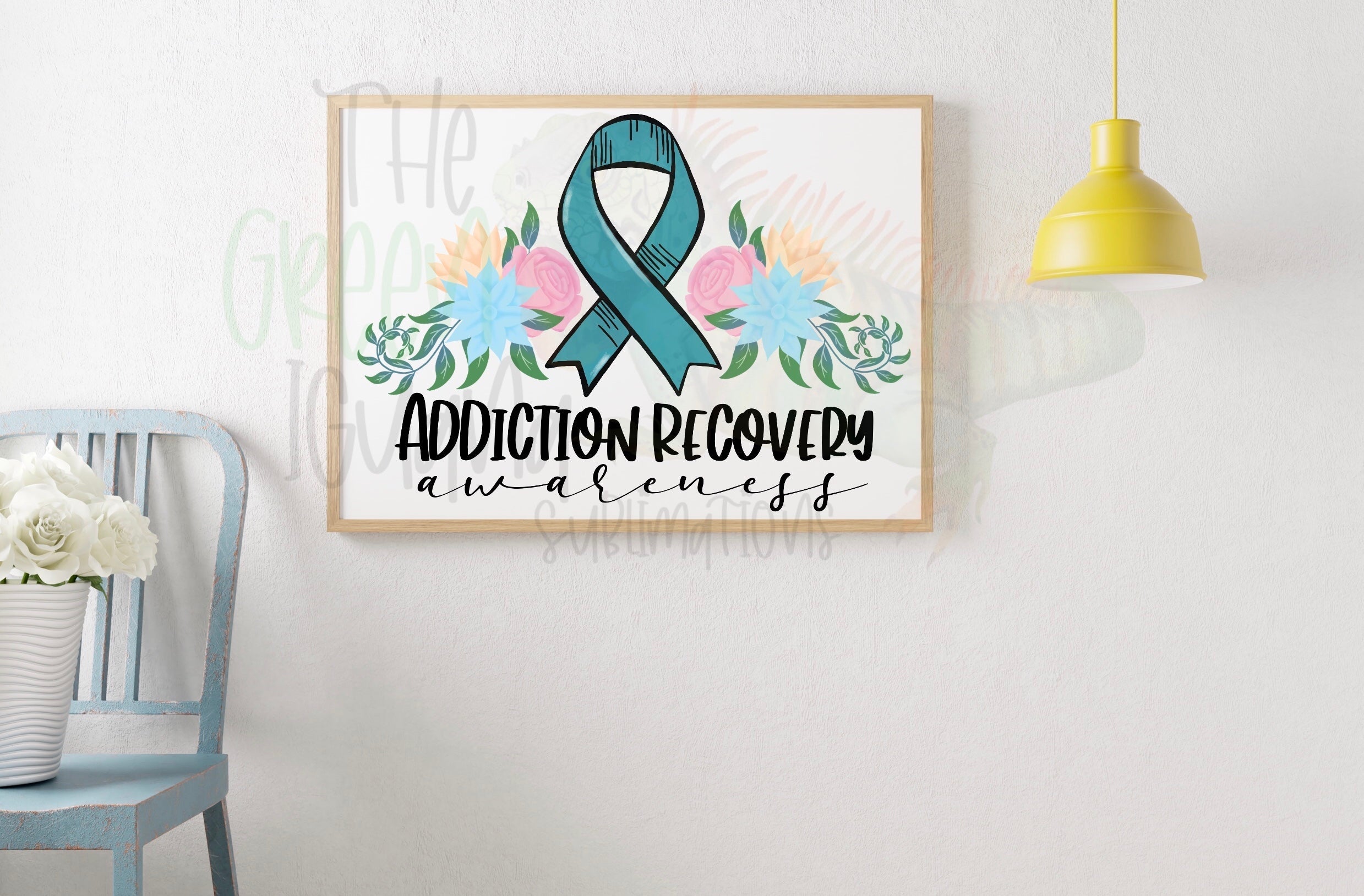 Addiction recovery awareness DTF transfer