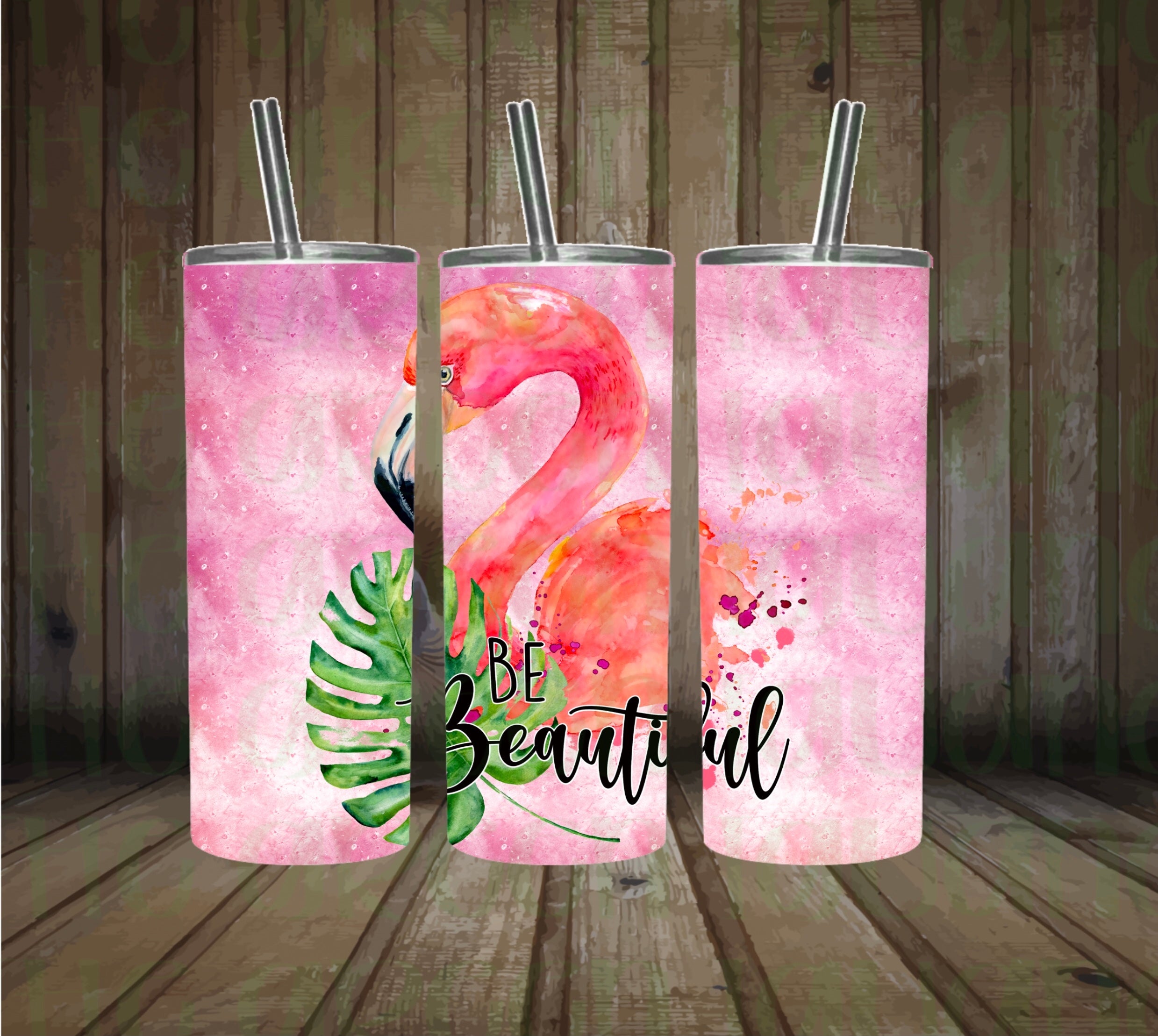 Be beautiful tumbler wrap - 20oz skinny - DIGITAL