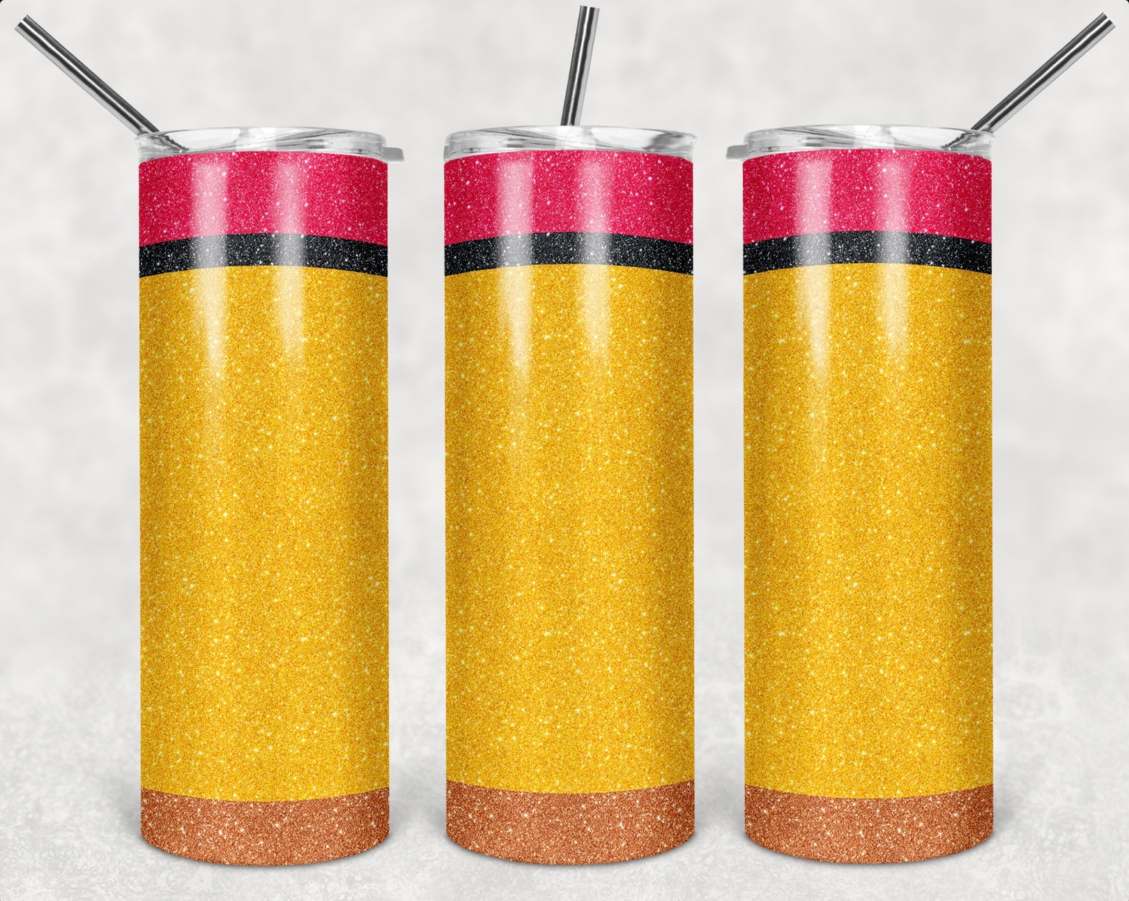 Glitter pencil - Tumbler wrap 20oz skinny