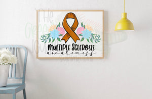 Multiple sclerosis awareness DTF transfer