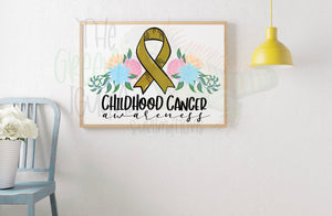 Childhood cancer awareness DTF transfer