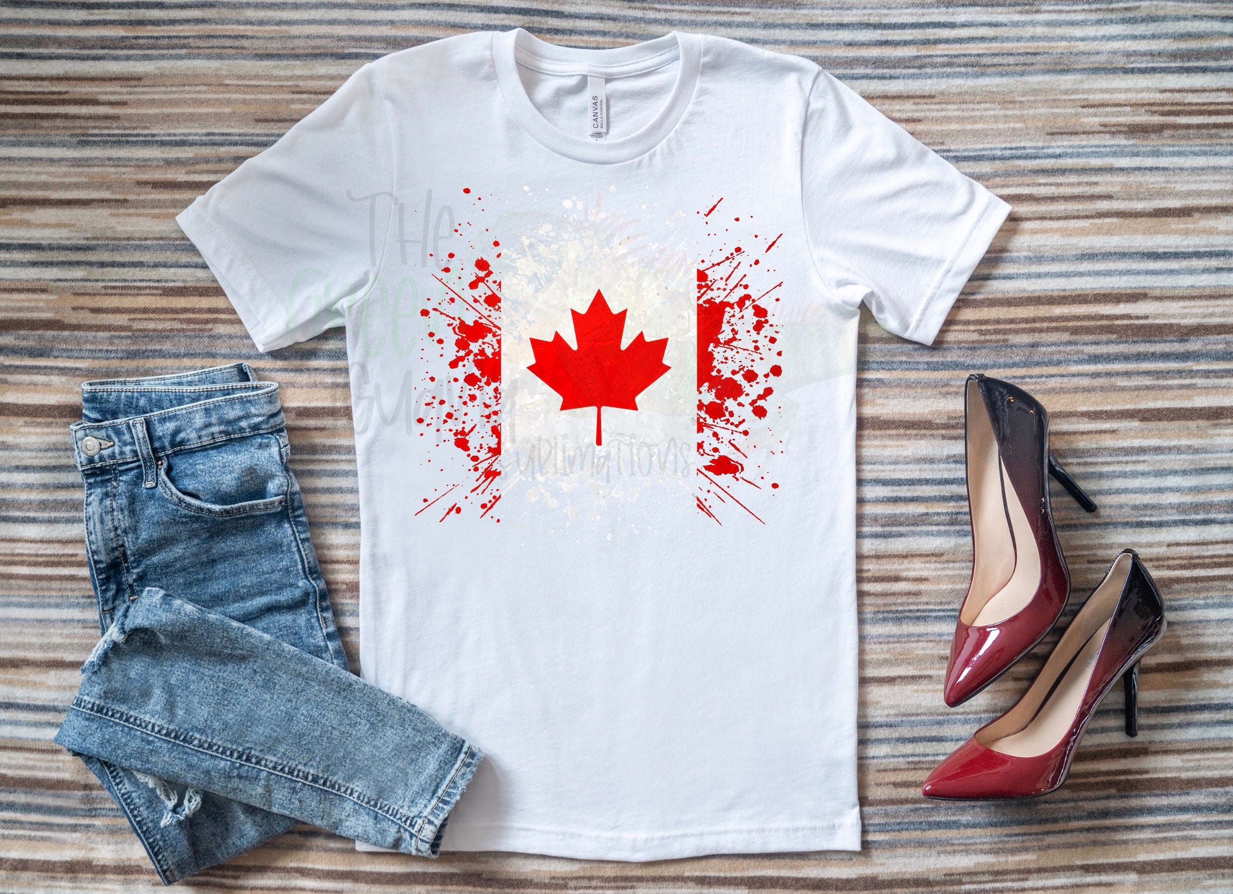 Canada flag splatter
