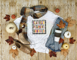 Flannels, hayrides, pumpkins, sweaters, bonfires