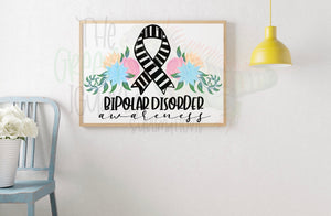 Bipolar disorder awareness DTF transfer