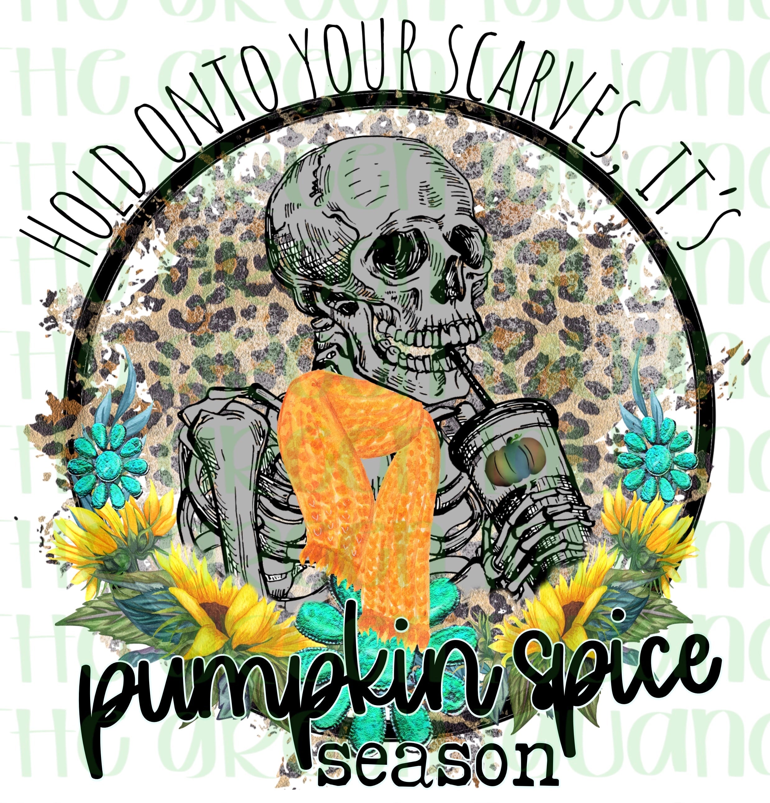 Hold onto your scarves, it’s pumpkin spice season - DTF transfer